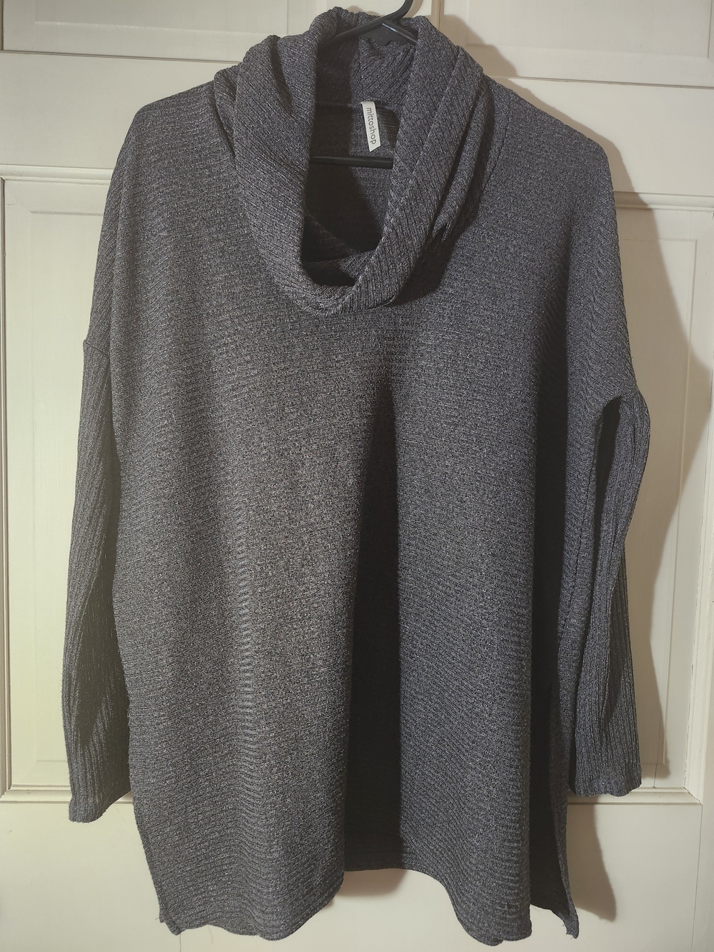 Mittoshop Charcoal Cowl Neck Tunic M/L